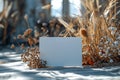 Enigmatic Blank Canvas Amidst Rustic Elegance. Generative AI