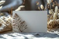 Enigmatic Blank Canvas Amidst Rustic Elegance. Generative AI