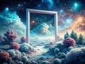 Enigmatic Blank Frame A Surreal Exploration of Abstract Art Empty Canvas and the Unseen World