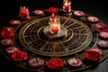 Enigmatic candlelit room. delve into the art of divination and embrace the esoteric energy