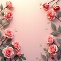 Rose Garden: Modern Sunset Glow in Abstract Pastels