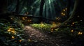 In the Enigmatic Forest, Fire Bugs Illuminate with Luciferin, Star-Like