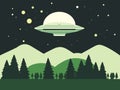 Enigmatic Landing - UFO in the Forest Royalty Free Stock Photo