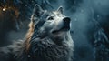 Enigmatic Majesty: The Lone Wolf in the Forest Royalty Free Stock Photo