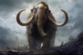 Enigmatic mammoth animal illustration. Generate Ai