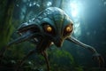 Enigmatic Mysterious aliens creatures. Generate Ai