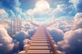 Enigmatic Stairway to heaven. Generate Ai