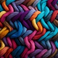 Enigmatic Tangle in Wool Close-Up