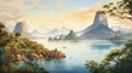 Enigmatic Tropics A High-resolution Watercolor Illustration Of Brazil\'s Peninsula