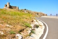 Enisala castle ruins in Romania Royalty Free Stock Photo