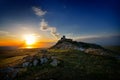 Enisala fortress at sunset, Dobrogea, Romania