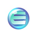 ENJ coin icon isolated on white background Royalty Free Stock Photo