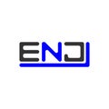 ENJ letter logo creative design with vector graphic, ENJo Royalty Free Stock Photo