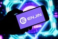 Enjin Coin ENJ editorial. Illustrative photo for news about Enjin Coin ENJ - a cryptocurrency