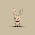 Cute Minimalist Comics Of Ant Dead Rabbit With Black Outlined Eyes Crossed