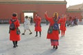 Dancing ladies in Forbidden city, Beijing, China Royalty Free Stock Photo