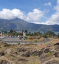 enjoy the beauty of Lake Batur from the top of the hill