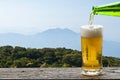 Enjoy beer with nice view.