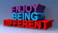 Enjoy being different on blue Royalty Free Stock Photo