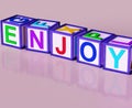 Enjoy Blocks Show Pleasant Relaxing And Pleasing