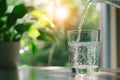 Enjoy Clean, Safe, and Pure Drinking Water Powered by Advanced Filtration Technologies Royalty Free Stock Photo