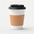 Hot beverage disposable white paper coffe cup