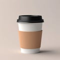 Hot beverage disposable white paper coffe cup