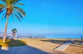 On Malagueta Beach, Malaga, Costa del Sol, Spain Royalty Free Stock Photo