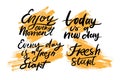 Enjoy every moment. Hand lettering. Modern calligraphic design. Motivational quote.