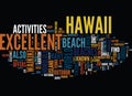 Enjoy Excellent Beaches In Hawaii Text Background Word Cloud Concept