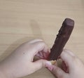 Enjoy extra delicious chocolate cheese stick