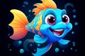 Enjoy a fun fish cartoon with a beautiful face that will entertain and bring a smile to any audience