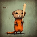 Top 31 Orange Otter Cricket Comics In The Style Of Didier Lourenco