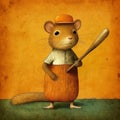 Top 31 Orange Otter Cricket Comics In The Style Of Didier Lourenco Royalty Free Stock Photo