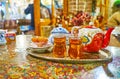 Enjoy hot tea in Azari teahouse, Tehran, Iran