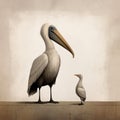Pelican Art By Jon Klassen With Snicker Emoji