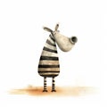 Zebra Hand In Mouth: Snicker Emoji Art By Jon Klassen