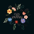 Enjoy journey message with hand made font