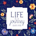 Enjoy journey message with hand made font