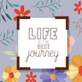 Enjoy journey message with hand made font