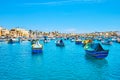 In Marsaxlokk harbour, Malta Royalty Free Stock Photo