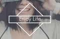 Enjoy Life Happiness Live Love Like Love Joy Concept Royalty Free Stock Photo