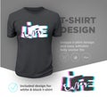 Enjoy life. Quote typographical print design template for t-shirt