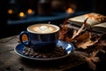 Enjoy the magic of a morning moment with a cup of freshly brewed coffee on the table Royalty Free Stock Photo