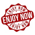 Enjoy now grunge rubber stamp Royalty Free Stock Photo