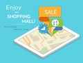 Enjoy our shopping mall. Mobile marketing and personalizing