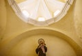 Poignant view of religious statue in spanish church