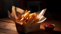 Crispy Delight: French Fries in a Paper Bag