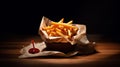 Crispy Delight: French Fries in a Paper Bag