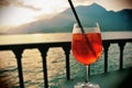 Enjoy a refreshing aperitif in the sunset at lake Como